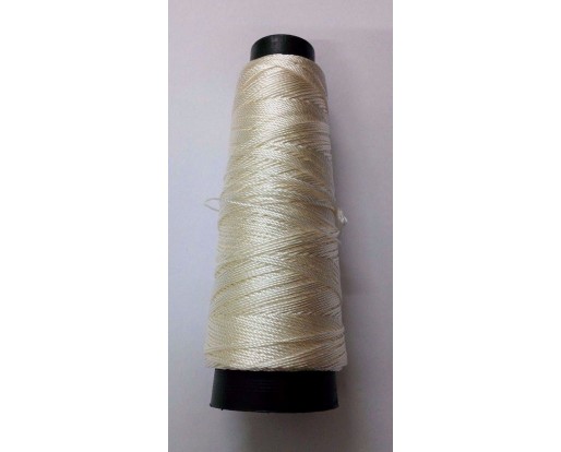 OFF WHITE - 175+ Yards Viscose Rayon Art Silk Thread Yarn - Embroidery Crochet Knitting Lace Trim Jewelry